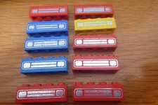 Lego Bricks 1 x 4 with Car Grille Chrome Ref. 3010pb035 x 10pcs.
