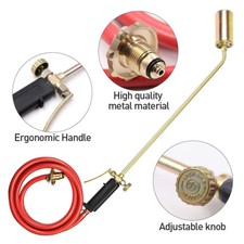 Roofer Roofing Brazing+2M Hose Long Arm Propane Butane Gas Torch Burner Blow Set