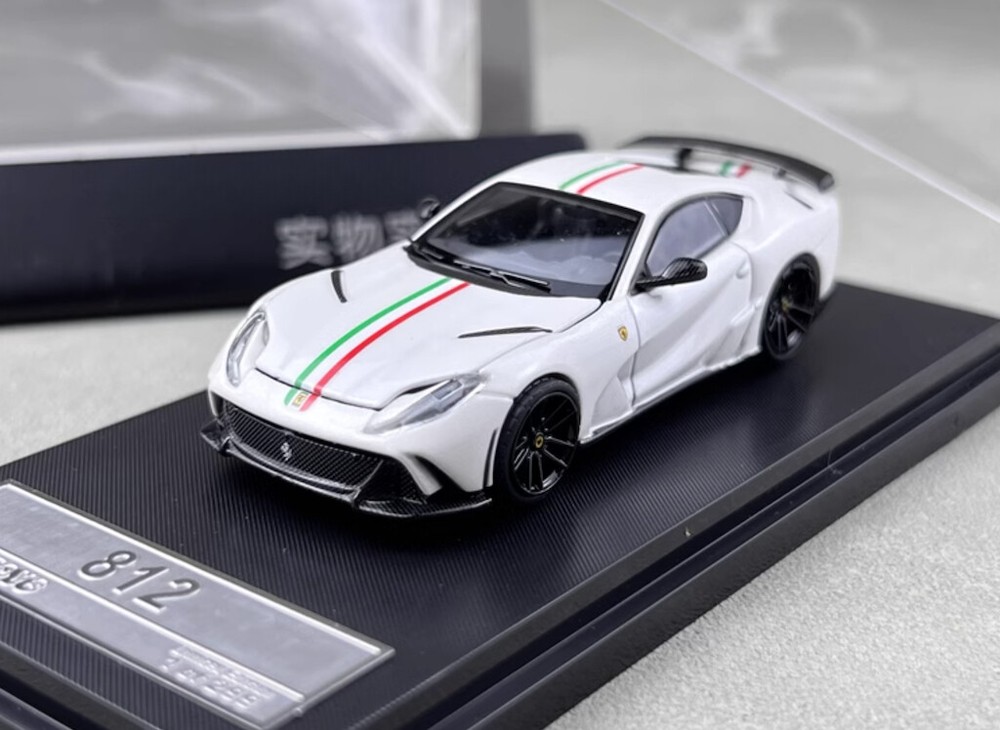 LT 1:64 White 812 Novitec N-Largo Racing Sports Model Diecast Metal Car