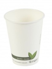 Clearance Ingeo Biodegradable 4oz/12oz/16oz Paper Cups For Hot Drinks - Bio Lids