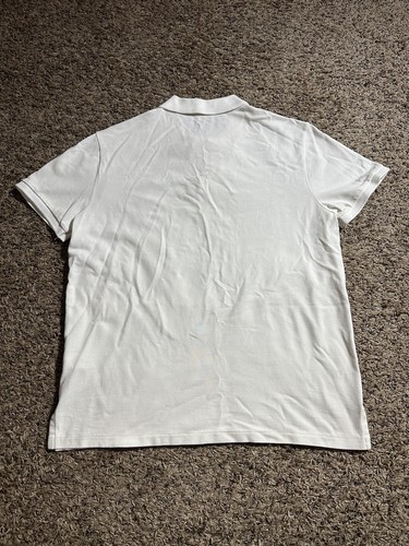 Polo Ralph Lauren White Men’s L Custom Slim Fit Large Polo American Flag Pony - Picture 4 of 7