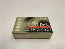 2 - VHS-C Video Cassettes Maxell Gold And Radios Shack 44-468 Sealed.