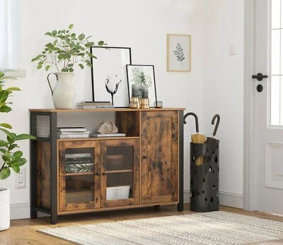 Küchenschrank Sideboard Aufbewahrungsschrank 3 Türen Vintage VASAGLE LSC096B01 - Bild 1 von 4