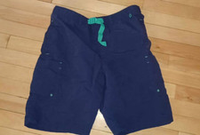 Boys Lands' End Navy Blue Shorts Active Swim Trunks Hiking Size 14H - 16H Husky