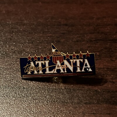 1996 Atlanta Olympics Swimming Event Team USA Lapel Hat Pin