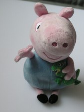 Pl&uuml;schtier Schwein ty Beanie Babies George Pig mit Saurier im Arm 2020 Tiere