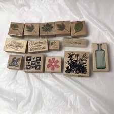 Lot Of 14 Rubber Stamps Holidays Nature Inkadinkado Delta Craft Scrapbooking