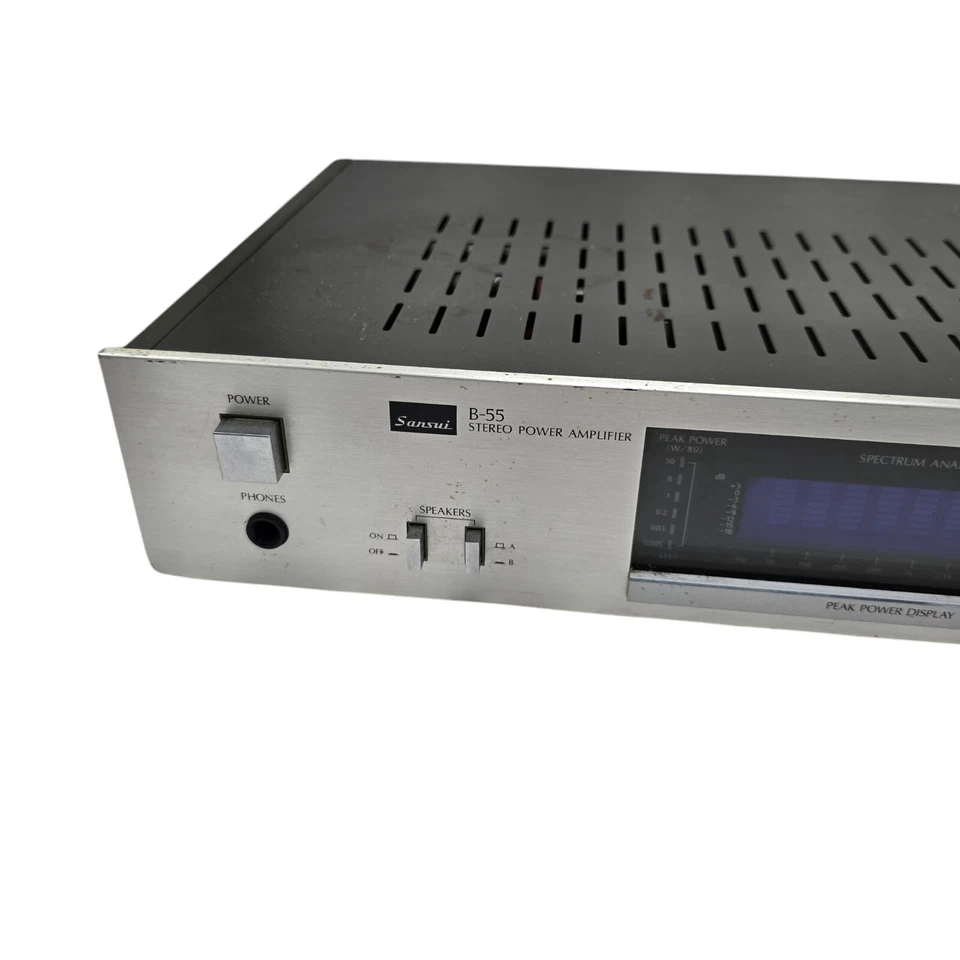 Vintage Sansui B-55 2 Channel-Stereo Power Amplifier with Peak Spectrum Analyzer - Image 2 of 4