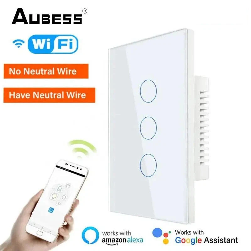 Ewelink WiFi Smart Light Switch 2way 1/2/3 Gang Smart Switch RF Control Touch Wa - image 2 of 4