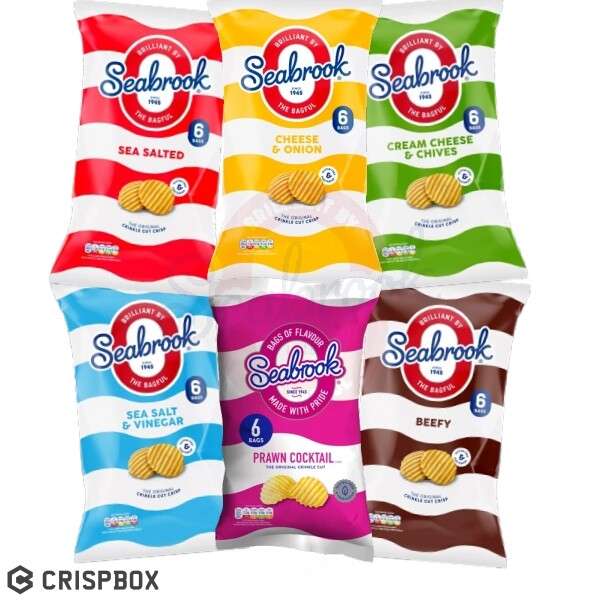 Seabrook Crisps Selection Box 6 Flavours (6x 25g) 36 Packets eBay