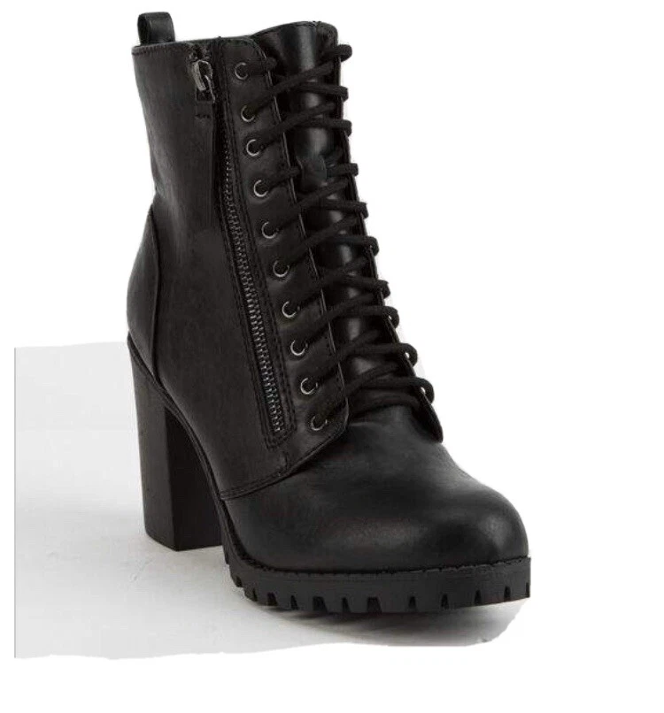 Soda black sales combat boots