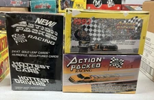 1993 ACTION PACKED SERIES 1, 2, AND 3 RACING CARD BOXES (1 OF EACH)