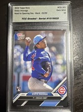 2024 Topps Now Road Opening Day Shota Imanaga Black Parallel TCC Gem Mint 10