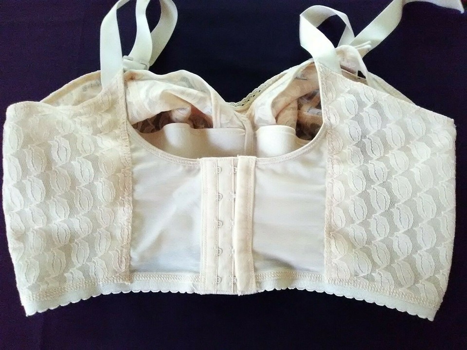ARDYSS Angel Bra Beige Lace 32K Back Support Full Coverage Full Figure