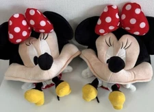 2sets Japan Tokyo Disney Resort Store Ears HeadBand Hat Cap Fluffy Minnie Mouse