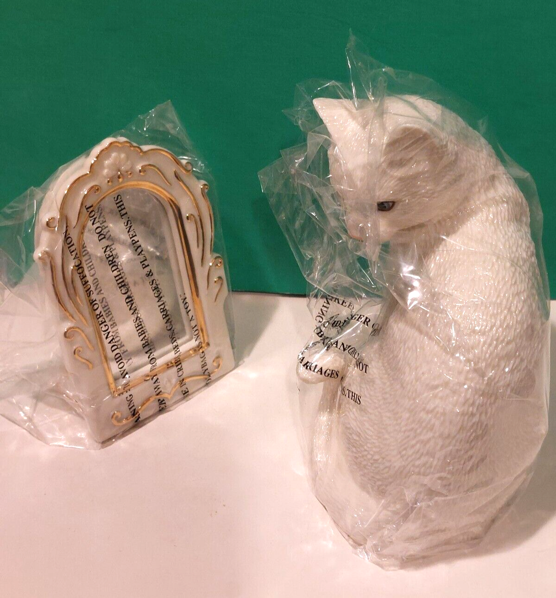 LENOX ADMIRATION CAT Mirror Kitty sculpture set Kitten -- -- NEW