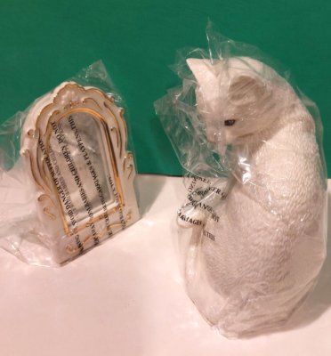 LENOX ADMIRATION CAT Mirror Kitty sculpture set Kitten -- -- NEW