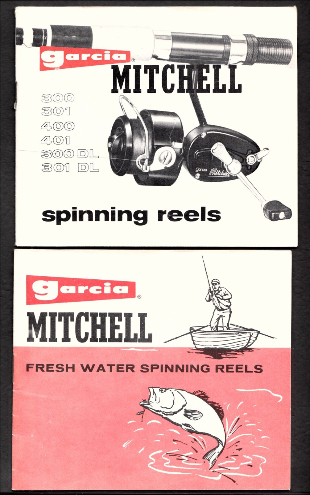Lot of 3 Garcia Mitchell Spinning Reels Manuals Vintage 300 301 400 401