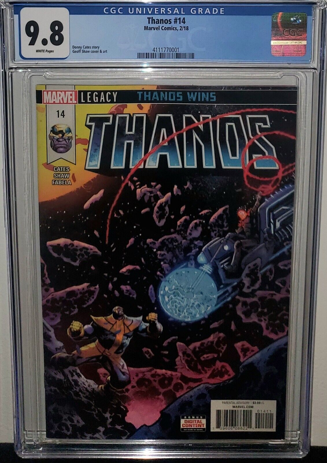 THANOS 14 CGC 9.8 1ST PRINT 2ND APPEARANCE & 1ST COVER APP OF COSMIC GHOST RIDER