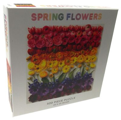 Galison Jigsaw Puzzle Spring Flowers 500 Pieces 20x20 Family Gift Adults Kids