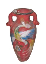 Lrg Vtg Cement Tlaquepaque/Tonala Mexico, "Grabber" Bird 33" Tall  Floor Vase