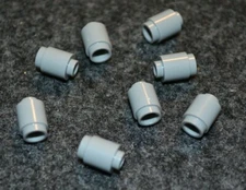 (8) 1x1 Light Gray Round Cylinder Bricks ~  Lego  ~ NEW ~