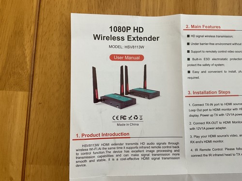 Mirabox wireless extender model #HSV8113W 1080HD. New in original box. - Photo 5/8