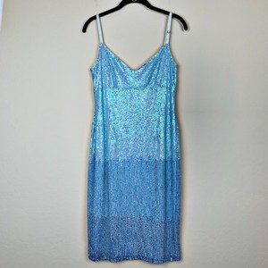 karen millen blue sequin dress