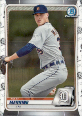 2020 TOPPS BOWMAN CHROME PROSPECT DETROIT TIGERS - MATT MANNING #BCP-99