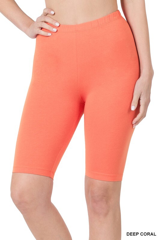 Womens Bermuda Shorts Stretch Cotton Spandex Bike Yoga Exercise