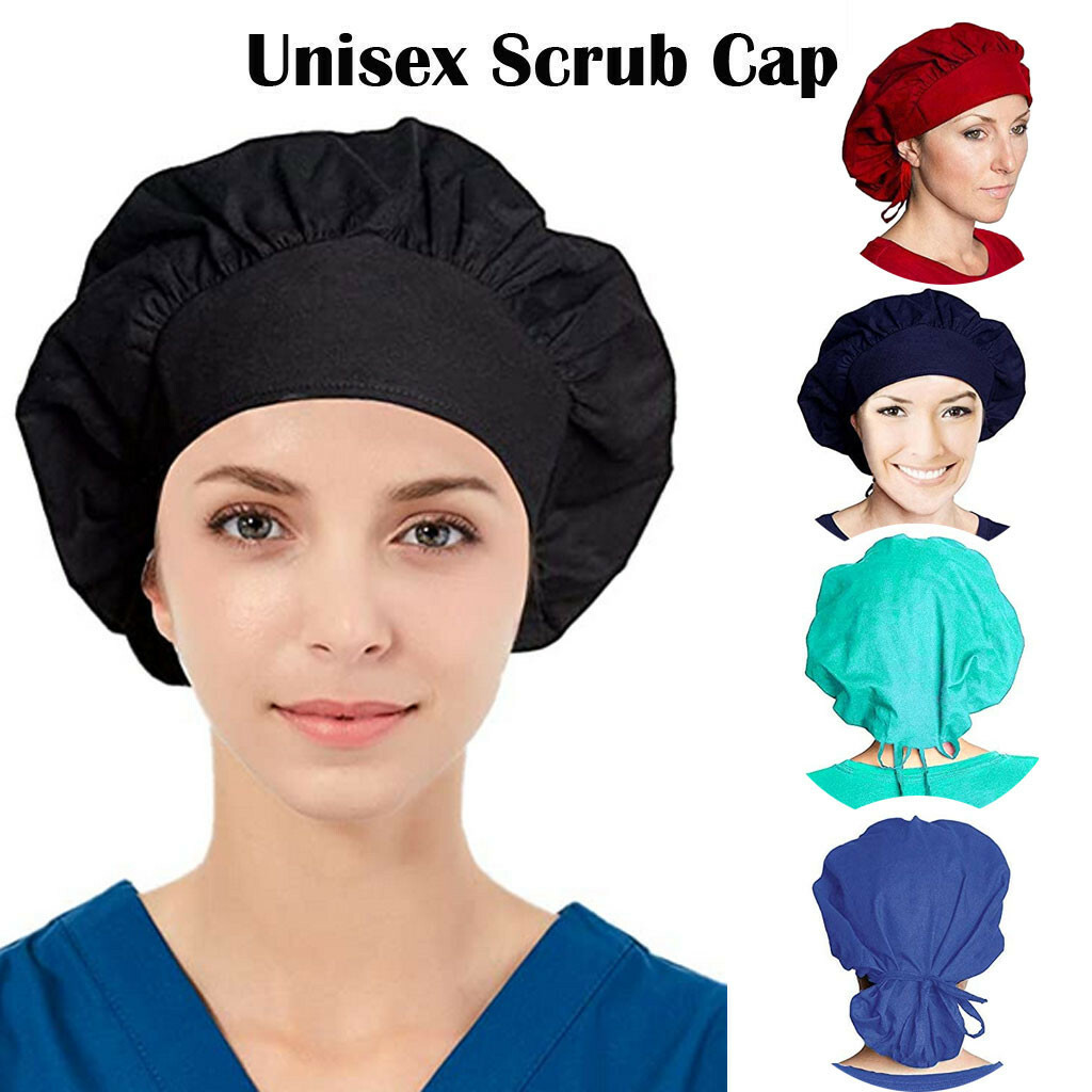 Surgical Caps Scrub Bouffant Hat Doctor Nurse Cap Surgeons Cap Banded Adjustable eBay