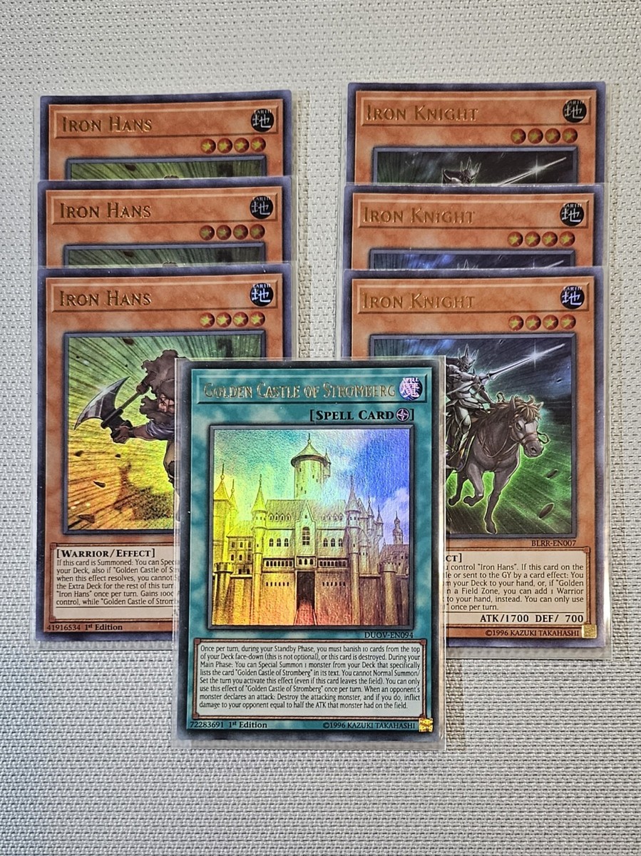 stromberg deck yugioh Yugioh! Golden Castle of Stromberg, Iron Knight (x3) & Iron Hans (x3) Ultra  Rare