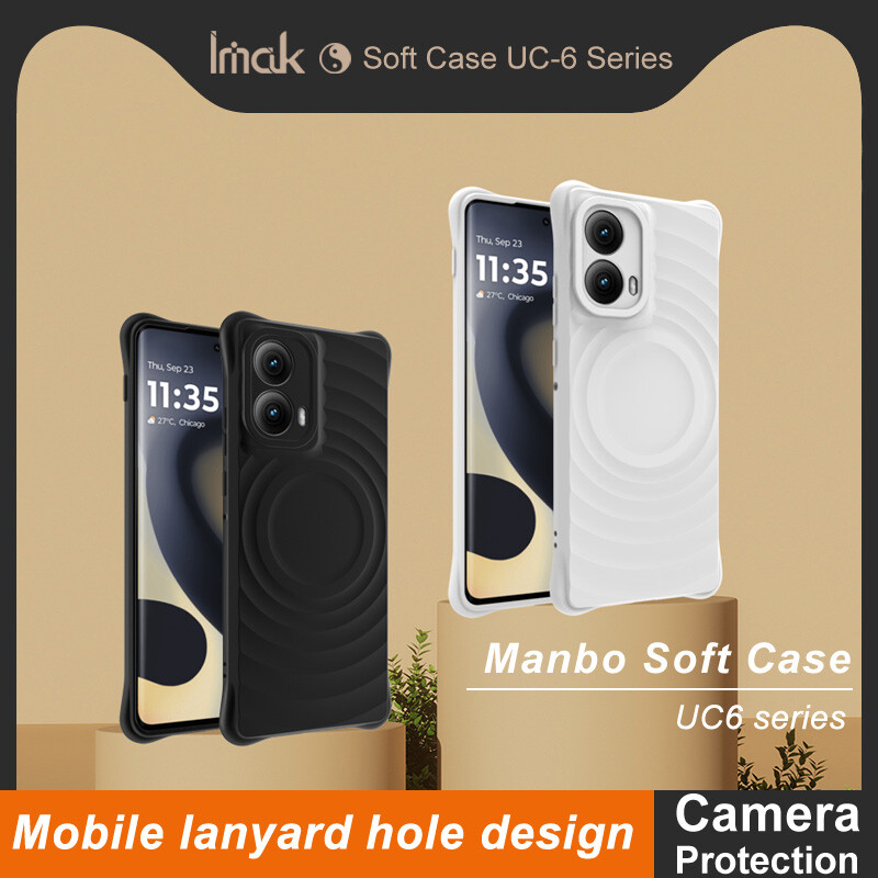 For Motorola Edge (2024), IMAK Shockproof Fashion Matte Feel Soft TPU Cover Case
