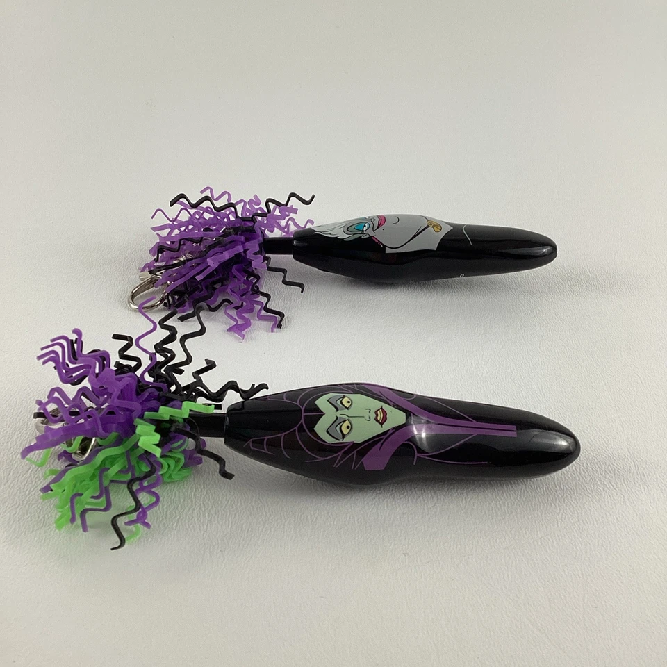 Kooky Klickers Disney Villanos Maléfica Úrsula Tinta Pluma Llavero Malvado Conjunto Lote Foto 3 de 4