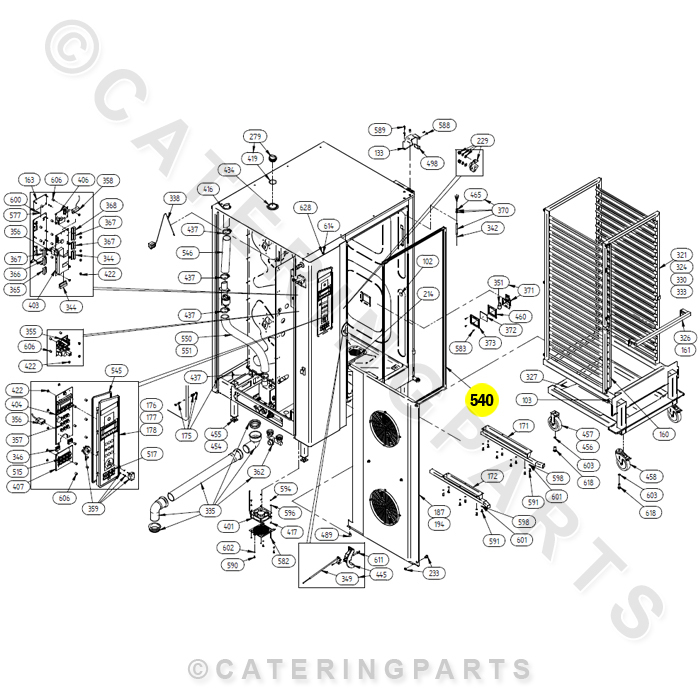 CONVOTHERM 7011003 CONVECTION OVEN DOOR GASKET OEB OES 20.10 P3 1500mm