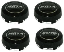 4 CAP DEAL SOTA OFFROAD GLOSS BLACK 8 LUG WHEEL RIM CENTER CAP A608F-1 6005K132