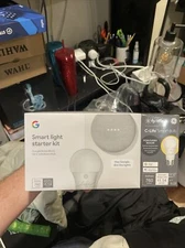 NEW - Google Smart Light Starter Kit Google Home Mini & GE C-Life Smart Bulb