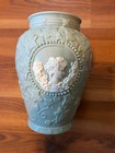 Vintage 1970-1980 Vase Porcelain Green JTS International Jasperware — photo 2