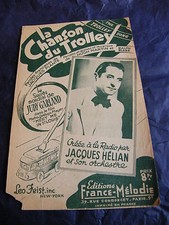 " Partitur Die Chanson Du Trolley Hugh Martin Ralph Blane 1944 Jacques Hélian "