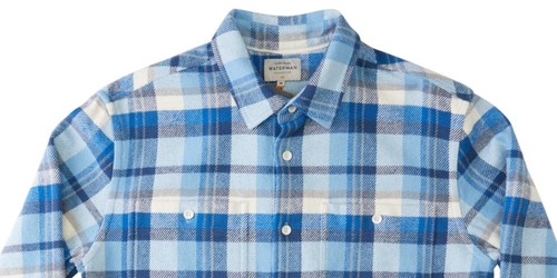 Quiksilver Waterman Men's Long Sleeve Thunder Sets Flannel Shirt Blue - 第 5/7 張圖片