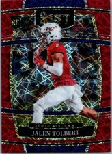 2022 Panini Select Draft Picks #14 Jalen Tolbert Red Lazer Prizm