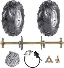 ATV Quad Go Kart Rear Live Axle Kit Wheels Hubs Brake Caliper Golf Cart Trikes