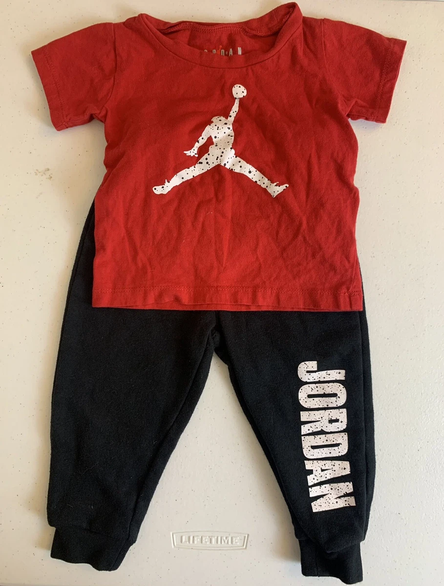 Jordan Two Piece Outfit Shirt Pants Baby 18 Months A75