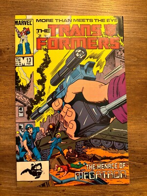 Transformers # 13 VF/NM Marvel Comic Book Optimus Prime Megatron Bumble 7 J269