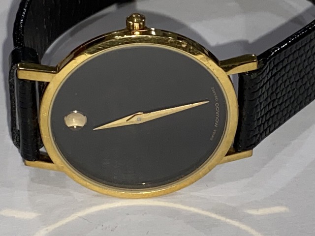 movado classic museum stainless steel watch