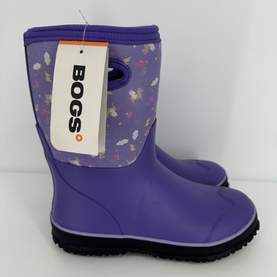 Bogs Grasp Purple Pegasus Kids Sz 5 Shoes Rain Snow Winter Boots -30 Degrees NWT