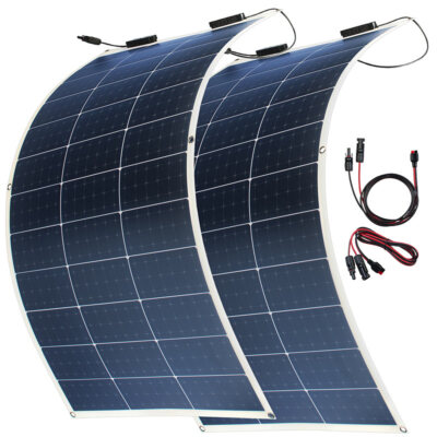 revolt 2er-Set flexible monokristalline Solarmodule mit Anderson-Adapter