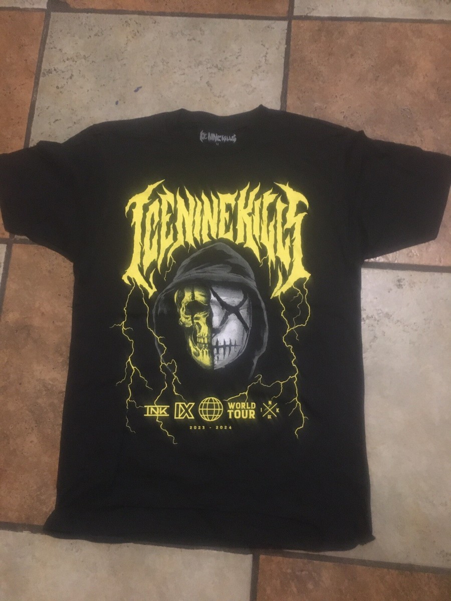 OFFICIAL ICE NINE KILLS WORLD TOUR 2023 2024 SHIRT MEDIUM