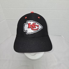 '47 Kansas City Chiefs Clean Up Black Adjustable Strap Hat Dad Cap Euc