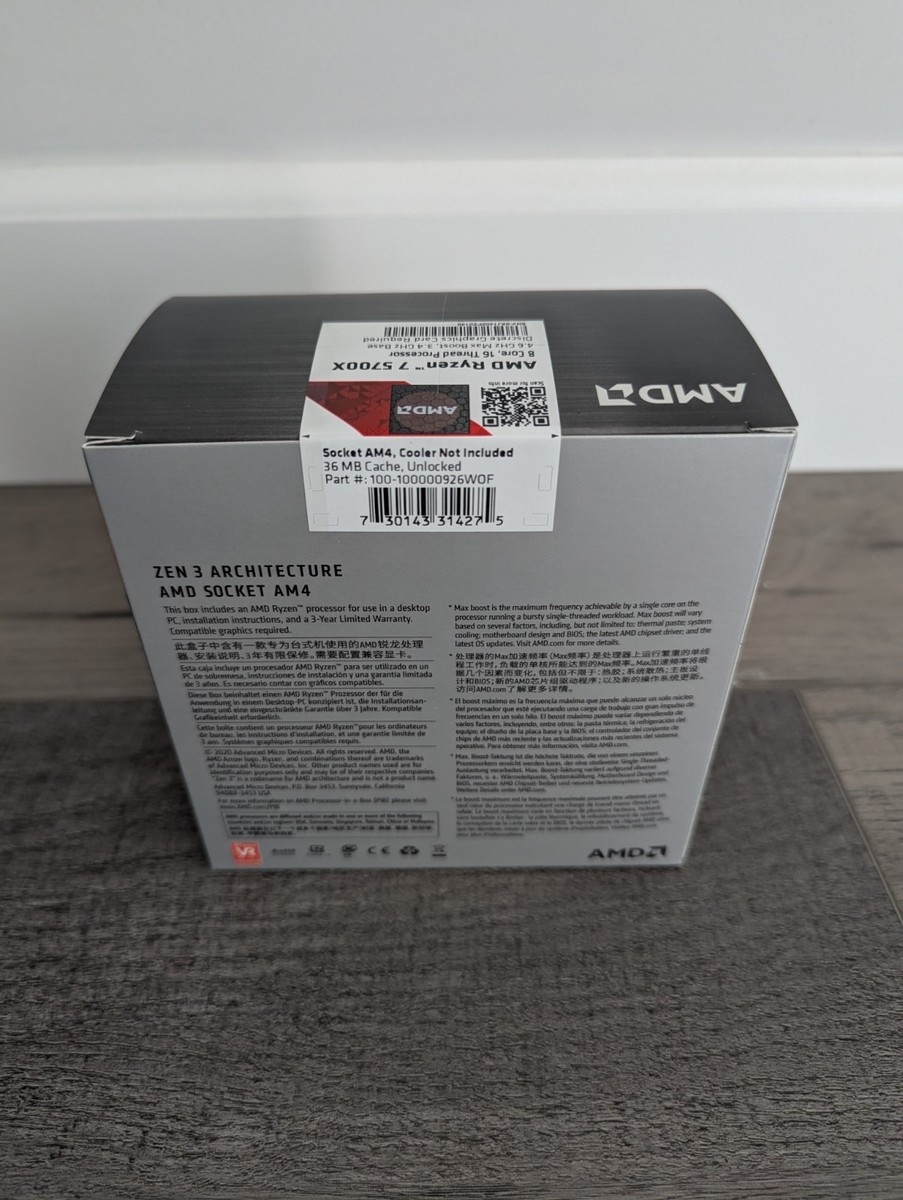 AMD Ryzen 7 5700X Processor (3.4GHz, 8 Cores, Socket AM4
